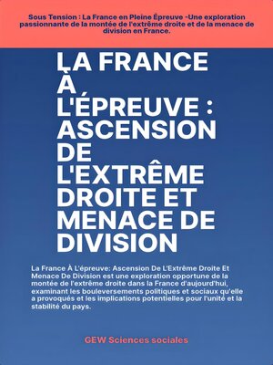 cover image of La France À L'épreuve